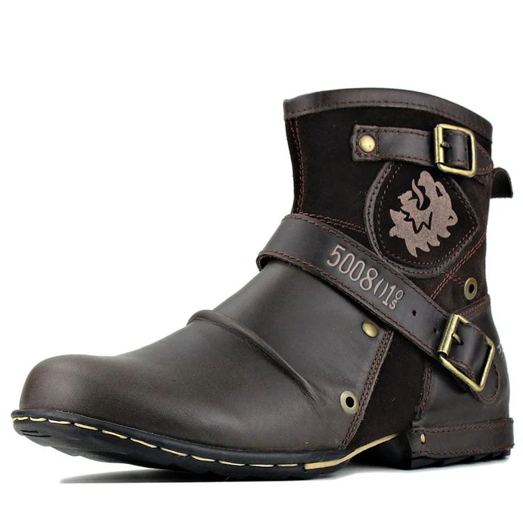 Uomo - Stivali in pelle robusta - Calzature eleganti e resistenti per ogni occasione