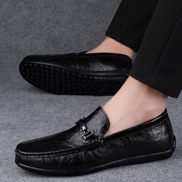 Uomo - Scarpe slip-on nere - Comfort e stile per ogni occasione - Calzature casual eleganti e versatili