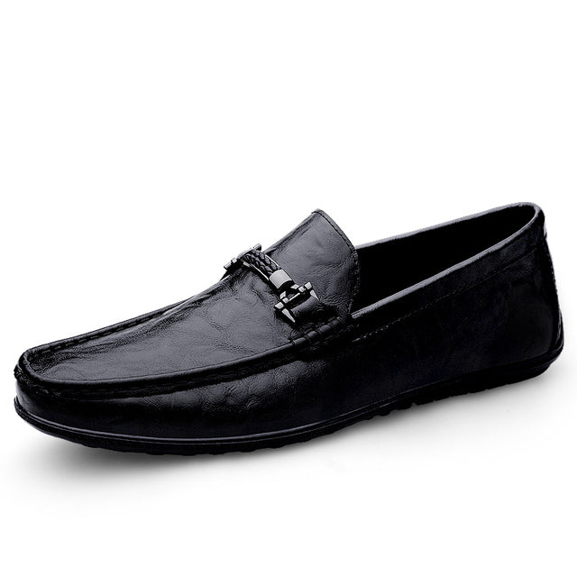 Uomo - Scarpe slip-on nere - Comfort e stile per ogni occasione - Calzature casual eleganti e versatili