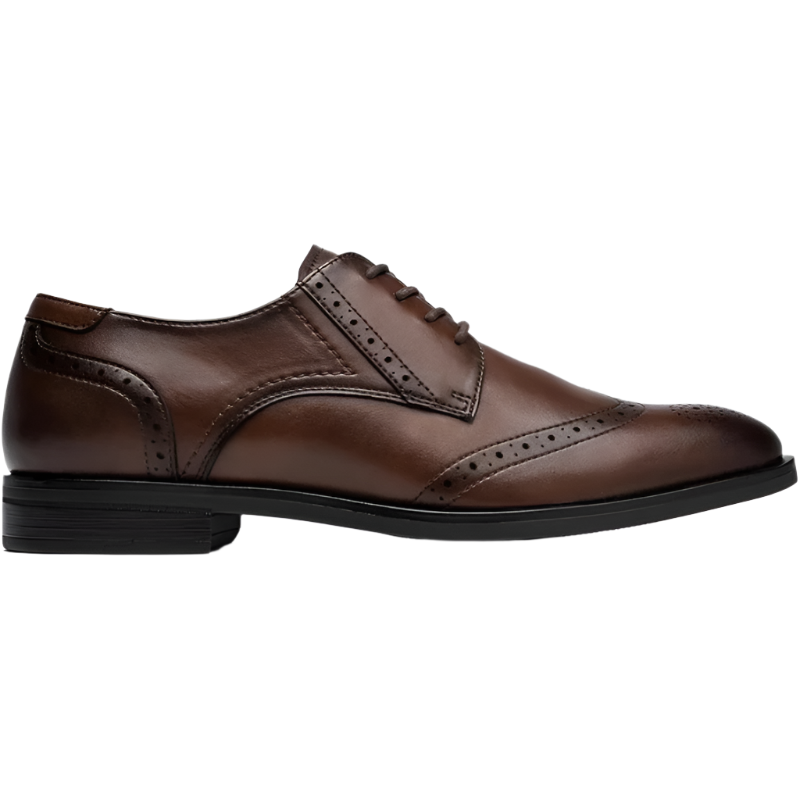 Scarpe Oxford formali da uomo – Scarpe Derby con lacci e punta semplice con colletto imbottito sul tallone per il massimo comfort