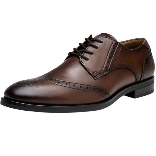 Scarpe Oxford formali da uomo – Scarpe Derby con lacci e punta semplice con colletto imbottito sul tallone per il massimo comfort