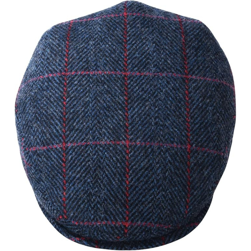 Berretto piatto Gatsby in tweed di lana da uomo - Classico cappello da golf Newsboy Ivy